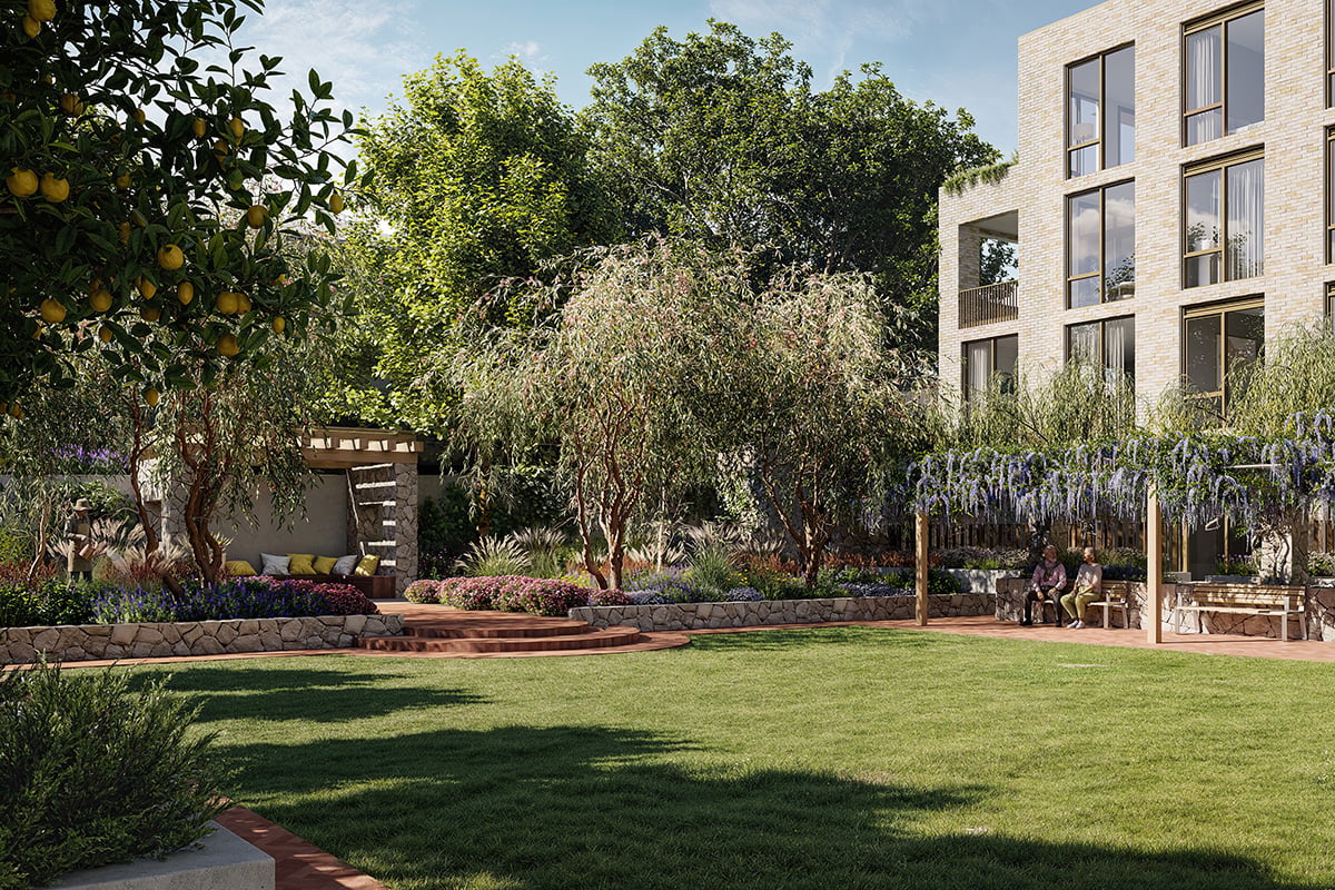 St. Francis garden render